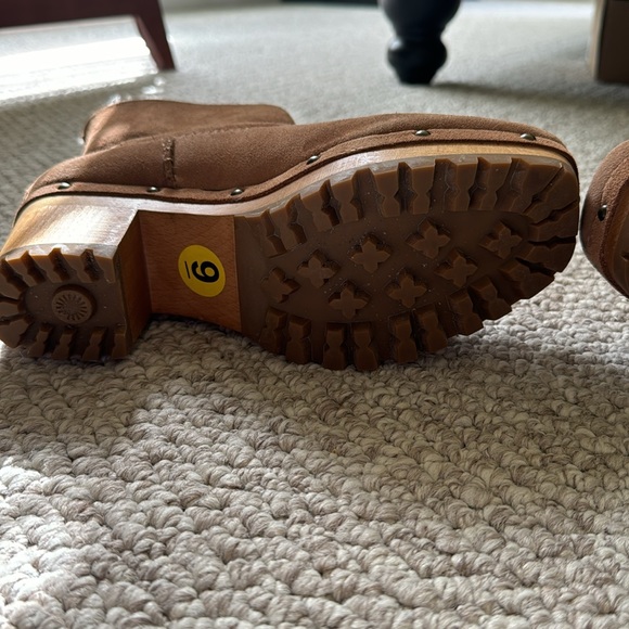 UGG THEBES CHESTNUT SUEDE CLOGS - Picture 3 of 6